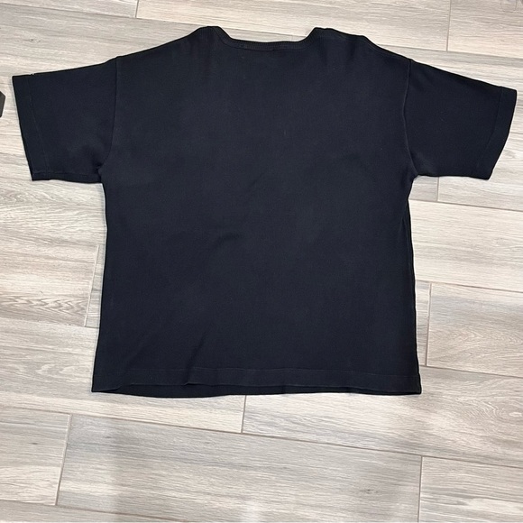 VTG Chaps Ralph Lauren Ribbed Tee Men’s Xl Black 90s Classiccore Shirt - Picture 2 of 7